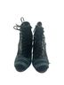 Jason Wu 100% Leather Black Teal Heels Size 7 - photo 2