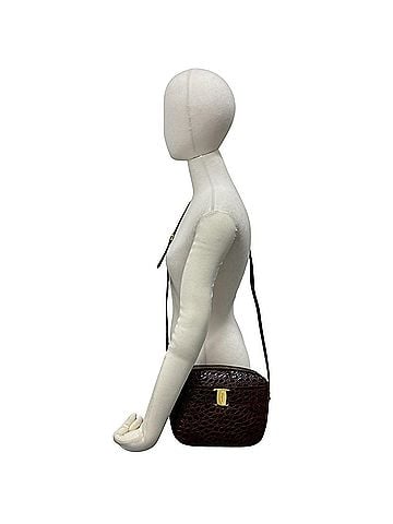 Salvatore Ferragamo Salvatore Ferragamo Vara Logo Hardware Leather Shoulder Bag Pouch Brown 91916 (view 2)