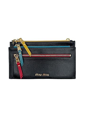 Miu Miu Miu Miu Miu GLACE ZIP COLOU Three-Color Shoulder Bag Crossbody 5DH055 Leather Black Women's (view 1)