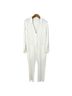 Matin 100% Linen Solid White Jumpsuit Size 8 - photo 1