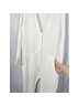 Matin 100% Linen Solid White Jumpsuit Size 8 - photo 5