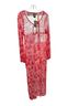 Hutch 100% Polyester Floral Red Swimsuit Cover Up Size M - photo 4