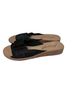 Free People 100% Corkshell Black Sandals Size EU 37 - photo 5