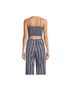 No Boundaries Stripes White Blue Jumpsuit Size L - photo 2