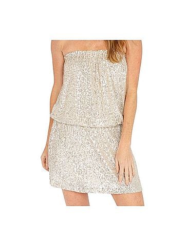 Sofia Collections Champagne Tube Dress Cocktail Dress (view 1)
