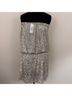 Sofia Collections 100% Polyester 97% Viscose 3% Elastan Solid Silver Cocktail Dress One size - photo 5