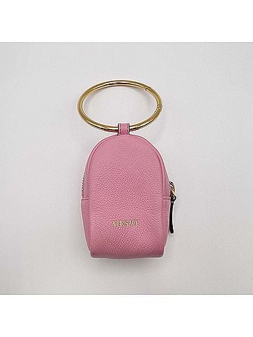 Versace VERSACE Versace Hand Pouch Ring Small Item Case Leather Pink Women's (view 2)