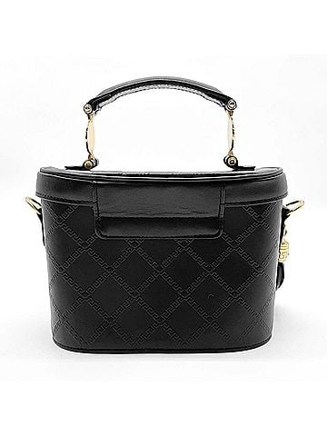 Versace VERSACE Sunburst Shoulder Bag, Leather, Metal, Black, Women's (view 2)