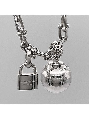 Tiffany & Co. TIFFANY & Co. HardWear Double Wrap Bracelet, 2-Way, SV925, Large Size (17cm), Silver, Men's Women's (view 2)