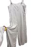 Express 70% Rayon 30% Linen 100% Polyester White Jumpsuit Size M - photo 2