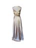 Windsor 100% Satin Tan Gold Ivory Cocktail Dress Size XS - photo 2