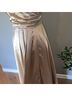 Windsor 100% Satin Tan Gold Ivory Cocktail Dress Size XS - photo 9