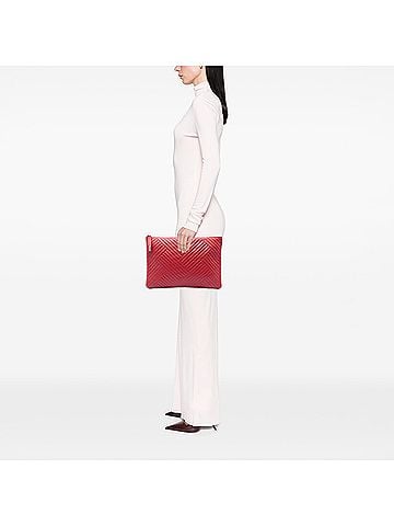 Chanel Large Diagonal Quilted Lambskin O Case Clutch (view 2)
