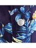 Sandrine Rose 100% Rayon Floral Blue Yellow Short Sleeve Button-Down Shirt Size S - photo 5