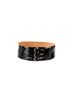 W. Kleinberg 100% Patent Leather Black Silver Belt Size L - photo 1