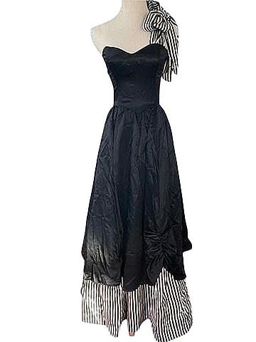 Gunne Sax Vintage 1980s Black & White Prom  Cocktail Dress (view 1)