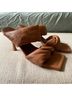 ALOHAS 100% Leather Brown Heels Size 6 - photo 3