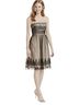 David's Bridal 100% Polyester Black Tan Cocktail Dress Size 8 - photo 1