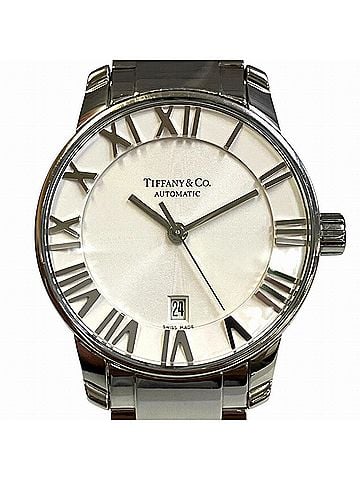 Tiffany & Co. Tiffany & Co. Atlas Dome Watch, Total Weight 65.6g, Stainless Steel, Automatic Movement, White Dial, Z1830-68-10A21A00A (view 1)