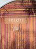 Tesori 100% Silk Stripes Multi Color Button-Down Shirt Size L - photo 4