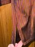 Tesori 100% Silk Stripes Multi Color Button-Down Shirt Size L - photo 6