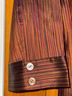 Tesori 100% Silk Stripes Multi Color Button-Down Shirt Size L - photo 3