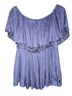 Mustard Seed Blue Purple Short Sleeve Top Size L - photo 1