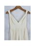 Jill Stuart 100% Polyester Solid White Ivory Cocktail Dress Size 4 - photo 5