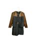 Theory 50% Polyester 30% Polyamide 10% Acrylic 10% Cotton 100% Lambskin 94% Polyester 6% Polyurethane Tweed Black Brown Cocktail Dress Size 4 - photo 1