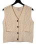RE/DONE 100% Wool Solid Ivory Sweater Vest Size S - photo 1