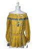 Lemlem Gold Blue Long Sleeve Top Size M (estimated) - photo 1