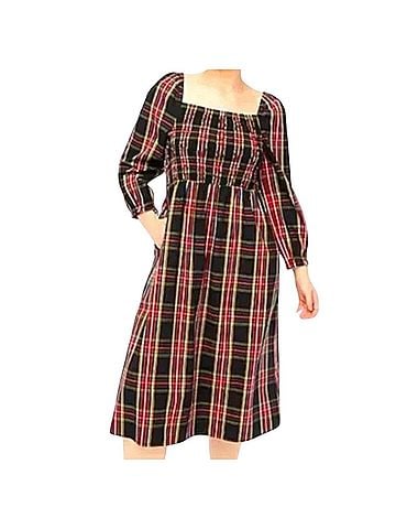 J.Crew Factory Store Smocked Midi Casual Dress (view 1)