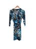 Thalia Sodi Print Blue Gold Casual Dress Size L - photo 2
