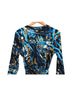 Thalia Sodi Print Blue Gold Casual Dress Size L - photo 8