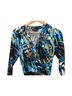 Thalia Sodi Print Blue Gold Casual Dress Size L - photo 3