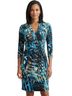 Thalia Sodi Print Blue Gold Casual Dress Size L - photo 1