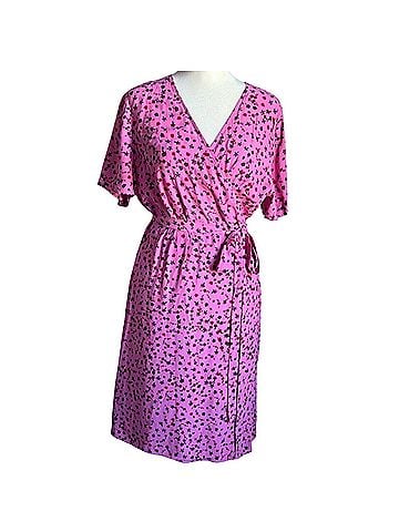 Diane von Furstenberg DIANE VON FURSTENBERG Saville floral-print crepe de chine mini wrap dress Large Casual Dress (view 2)