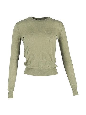 Joseph  Joseph Crewneck Sweater in Olive Wool (view 1)