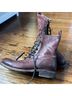 FRYE 100% Leather Brown Boots Size 9 1/2 - photo 9