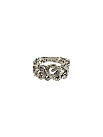 Tiffany & Co. TIFFANY&Co. Tiffany Loving Heart Ring, Sterling Silver 925, Women's/Men's Silver, 160-2 (view 1)
