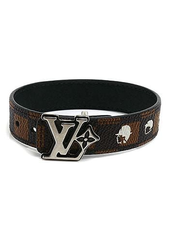 Louis Vuitton LOUIS VUITTON Louis Vuitton Damier Canvas x NIGO Friandoship Reversible Bracelet M4429E Men's (view 1)