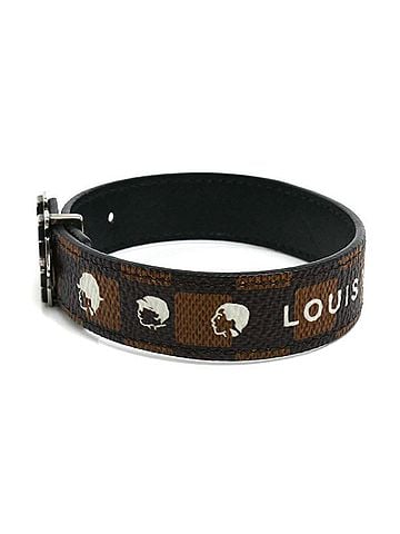 Louis Vuitton LOUIS VUITTON Louis Vuitton Damier Canvas x NIGO Friandoship Reversible Bracelet M4429E Men's (view 2)