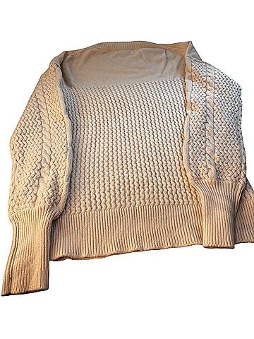 Magaschoni  100% cashmere modern Honeycomb Cable knit Pullover Sweater (view 2)