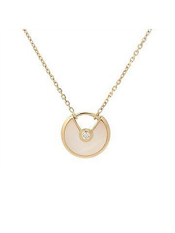 Cartier CARTIER Cartier Amulette de XS Shell Women's 18K Yellow Gold YG Necklace A Rank Used Ginzo (view 1)