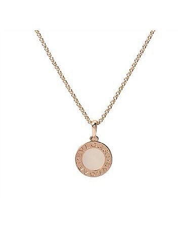 Bvlgari BVLGARI Bulgari White Shell Women's 18K Pink Gold PG Necklace A Rank Used Ginzo (view 1)