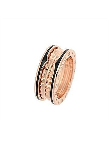 Bvlgari BVLGARI B.ZERO1 Rock Ring #53 357987 Women's 18K Pink Gold PG Ceramic - Grade A Used Ginzo (view 1)