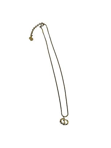 Christian Dior Christian Dior Vintage CD Logo GP Necklace Pendant Accessory Gold 74630 (view 1)