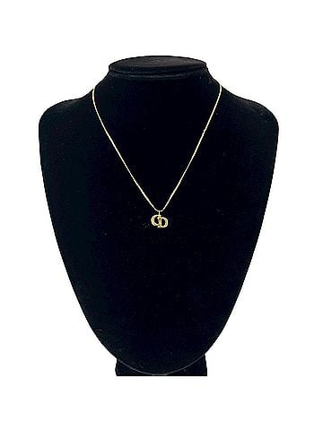 Christian Dior Christian Dior Vintage CD Logo GP Necklace Pendant Accessory Gold 74630 (view 2)