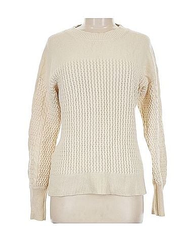 Magaschoni  100% cashmere modern Honeycomb Cable knit Pullover Sweater (view 1)