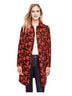 Ann Taylor Floral Red Black Coat Size S - photo 1